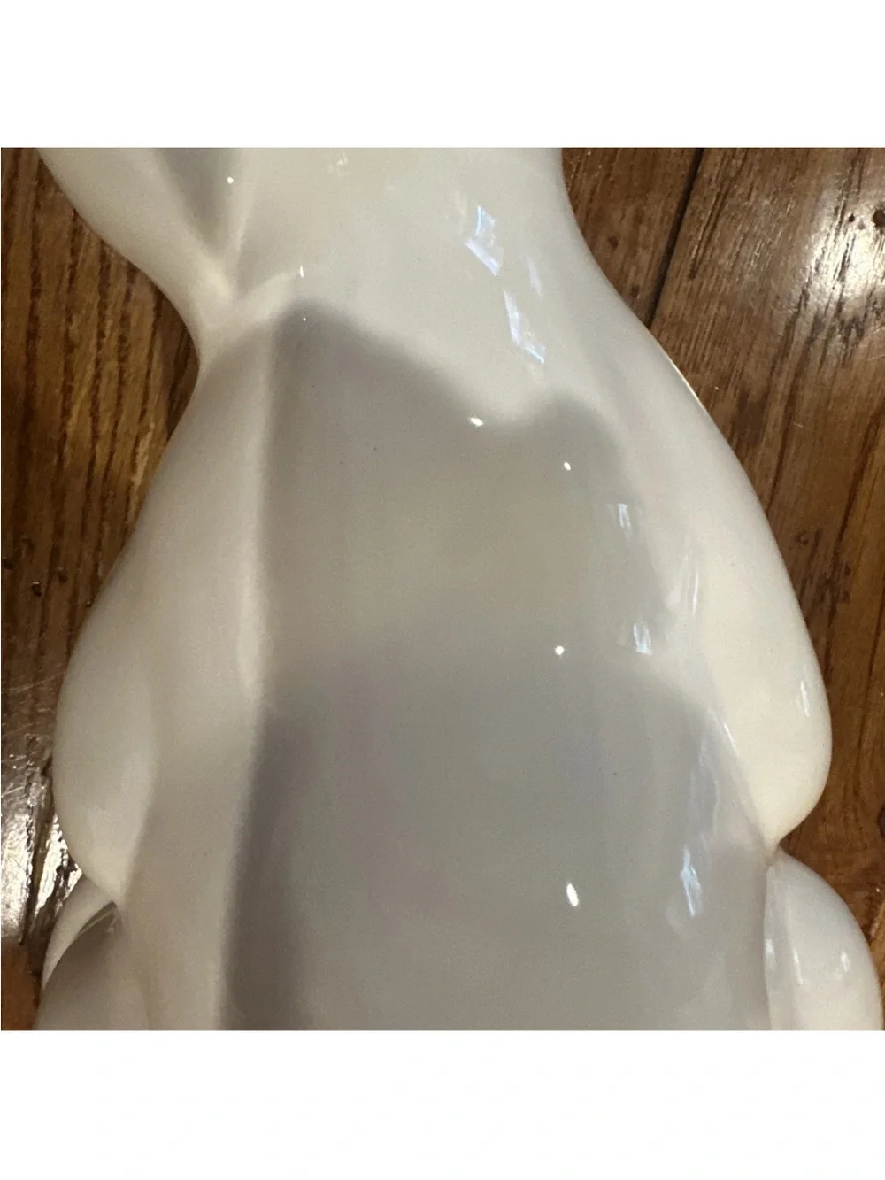 Vintage ELPA Alcobaca Portugal White Cat Figurine Glass Eyes 12” MCM